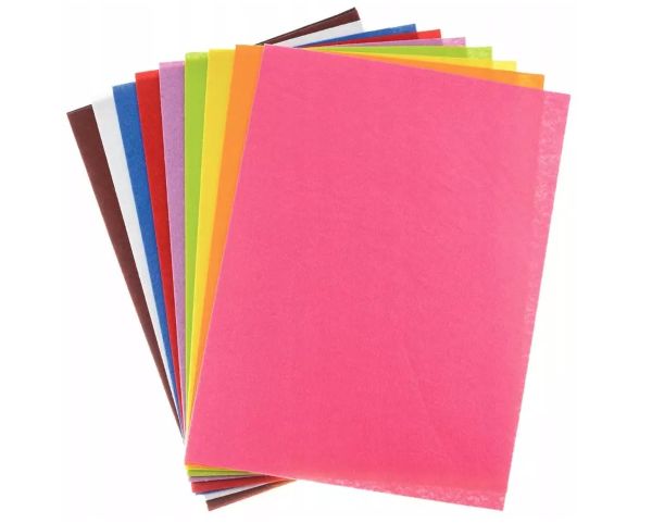 Filc samoprzylepny A4 1mm mix kolor 10szt Brewis